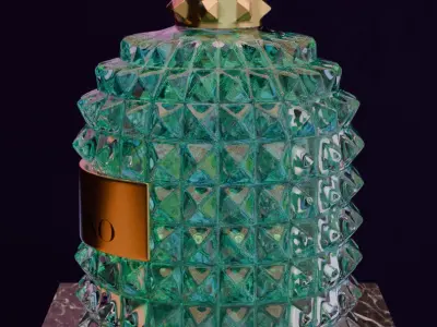 Valentino perfime turquoise 3D model product for Advertising 3D model