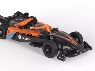 Neom Mclaren Formula E Race Car Low-poly 3D model