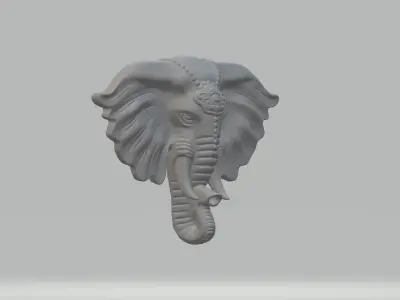 Elephant Head Pendant  3D print model