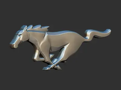 Mustang Logo Horse  3D print model