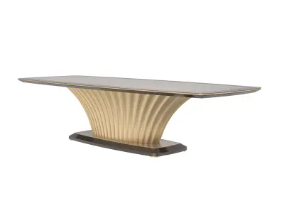 Golden leg oval table by MODENESE 3D model