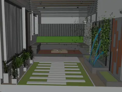 Backyard Landscape Design 3D model