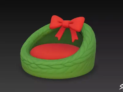 Christmas Wreath Chai Low-poly 3D model