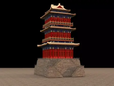 Chinese ancient house 3D model 31