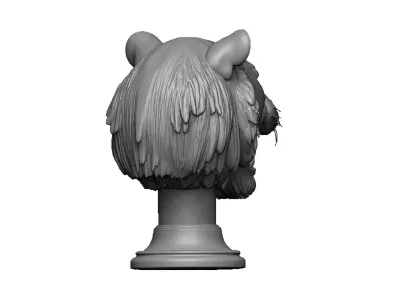 tiger head bust 3D print model