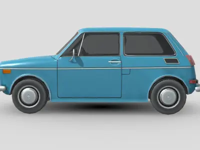 Honda N600 1970 Low-poly 3D model