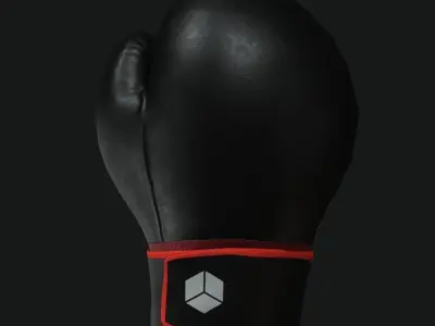 Boxing Glove-Black Low-poly 3D model
