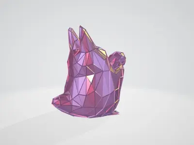 SMALL TOTORO WIREFRAME VORONOI WIREMESH MESH 3D print model