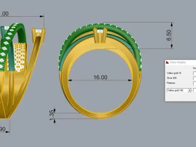 Ring Gold 3D print model order