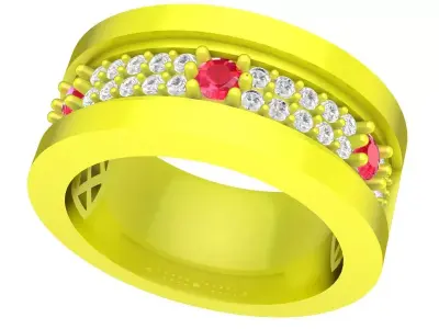 Luxury Diamond Band Ring for Women 3D Model 3D print model