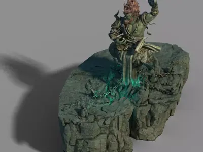 Stone Town Magic Cave - Stone Sculpture 02 3D model