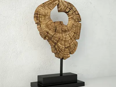 Tree Slice Tabletop Sculpture 3D model