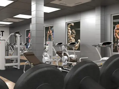 Gym Design For a Sports center in Oman 3D model