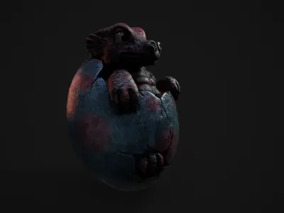 Baby Dragon Egg 3D model
