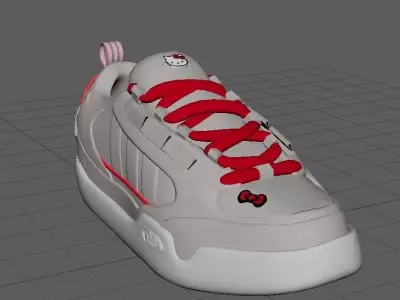 Adidas x Hello Kitty 3D sneakers Low-poly 3D model