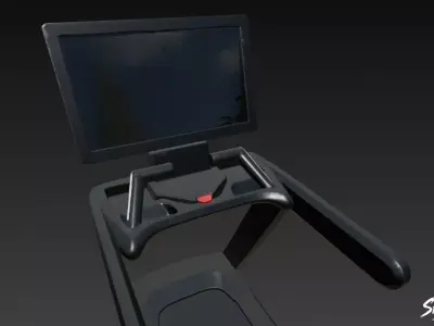 Electric Treadmill Low-poly 3D model