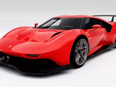 Ferrari P80C Low-poly 3D model