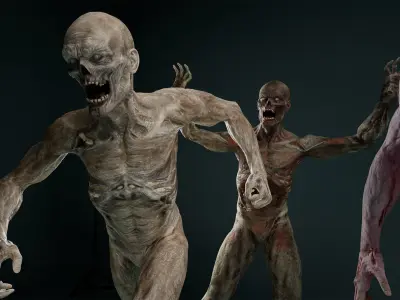 Ancient Zombie  Low-poly 3D model