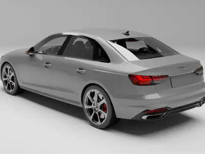 Audi-S4-Sedan With Interior 3D model
