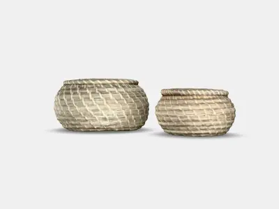 FRYKEN Box with lid set of 3 Low-poly 3D model