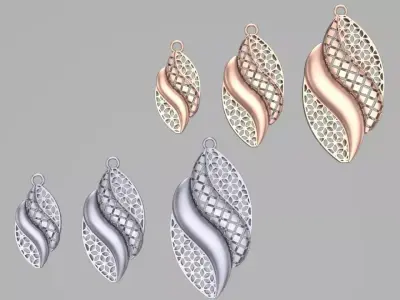 Gold Fusion pendant 3D print model