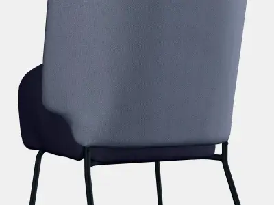 BINGSTA High-back armchair Low-poly 3D model