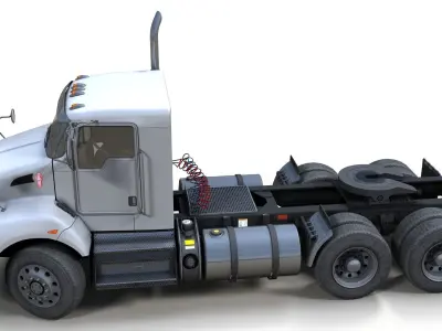 Kenworth t440 semitruck Low-poly 3D model