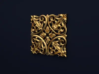 Classic decor ornament v-3D model 48 3D model