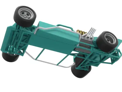 Supermodified rear engine race car Scale 1 to 25 3D print model