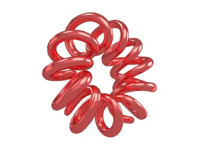 Abstract Coil Shape v1 005 Low-poly 3D model