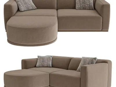 Modern Luxury Sofa 3D Model Low-poly 3D model