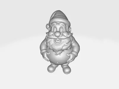 Cute Chubby Santa Claus Jolly Christmas Figurine Holiday 3D print model