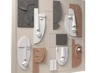 Decorativ panel face 35 3D model