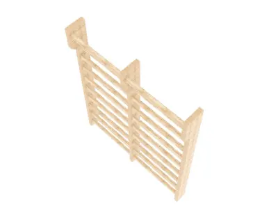 Gym Wall Bars Double 3D model