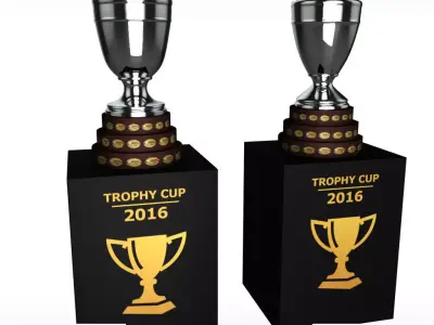 Copa America cup trophy low detail Low-poly 3D model