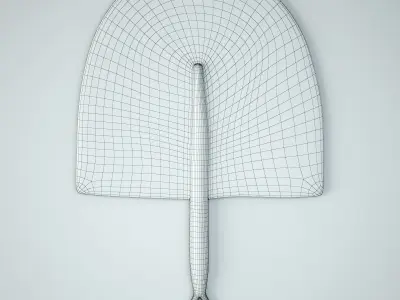 African Handwoven Fan 36 3D model