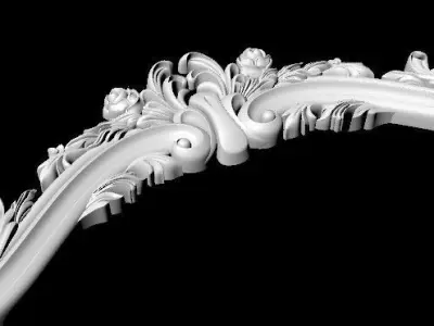 Central decor ornament for furniture 3D model 955