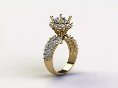 Women ring popular in Asia with 3dm cad file R103 3D model