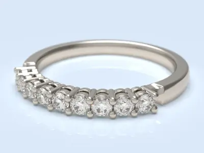 Wedding diamond ring 3D print model