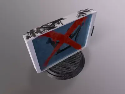 Low-Poly Sci-Fi BillBoard Free low-poly 3D model