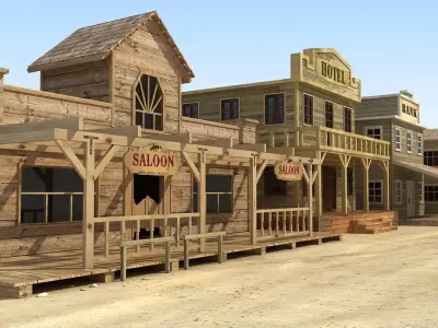 Western city 3D model