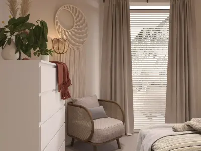 Exquisite Classic Luxury Master Bedroom  Boudoir Scene 3D model