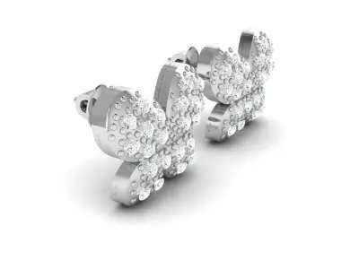 Solitaire Diamond Earring 3D print model purchase