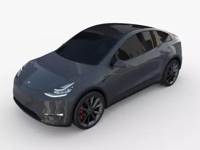 Tesla Model Y Midnight Silver 3D model