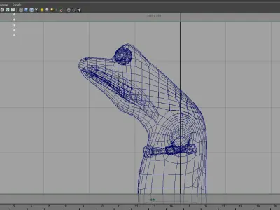 frog cartoon 3d model 3D model