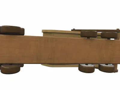 Wooden car toy truck 7 Free 3D model