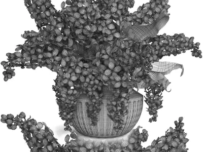 lilac bouquet 3D model