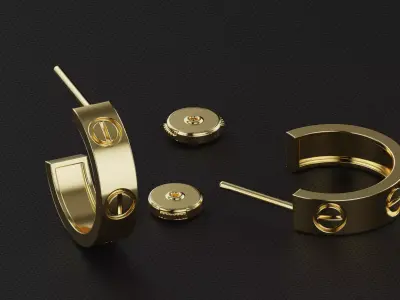 Love Earring 3D print model