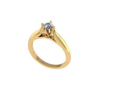Engagement ring 18 mm 3D print model