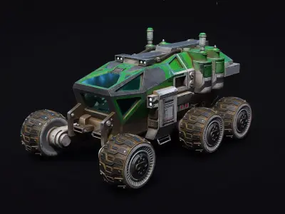Vehicle Mars Rover 8K TEXTURES Low-poly 3D model